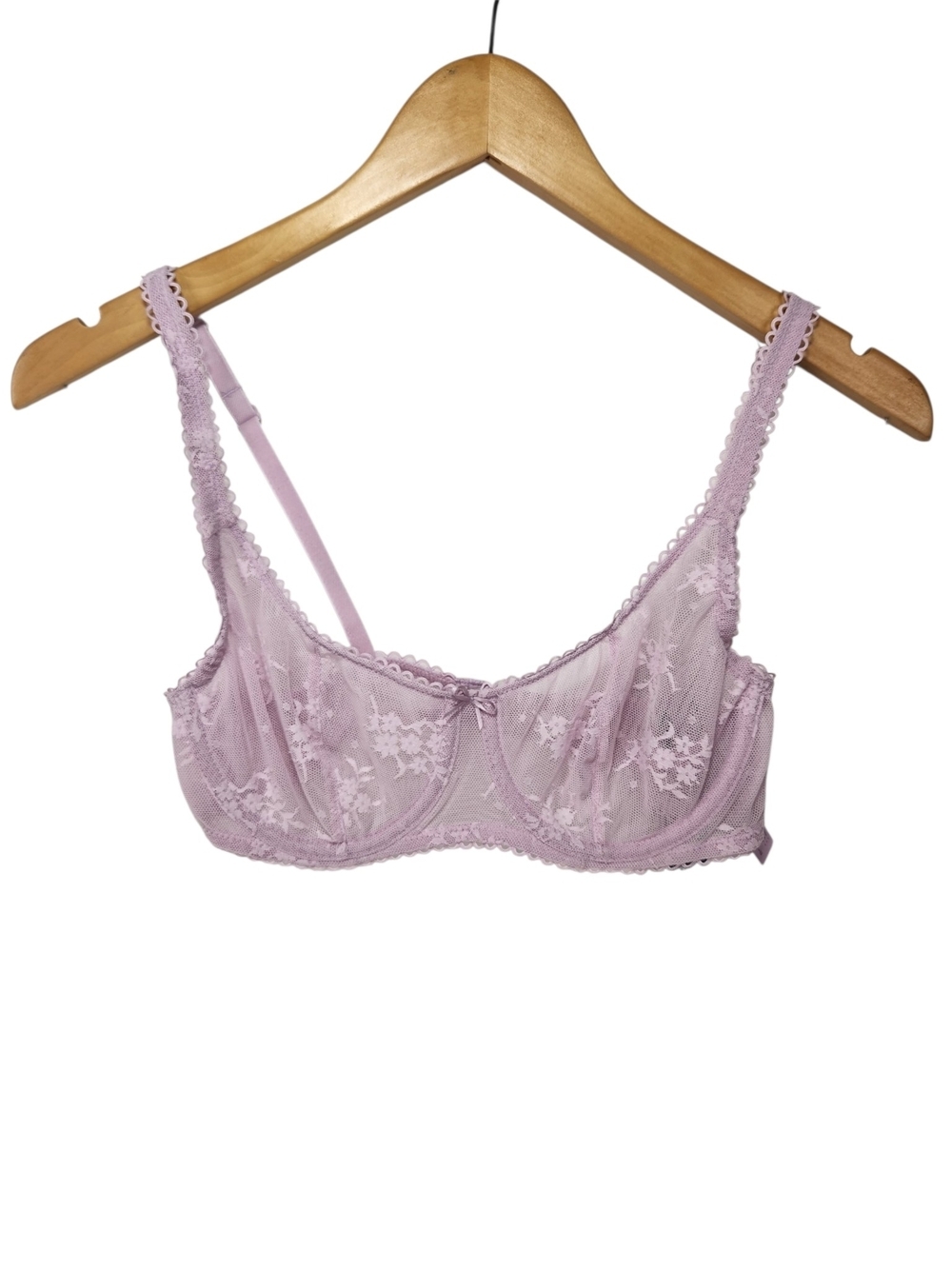 Wild Fable 34B Lilac Purple Sheer Lace Underwire Bra Mesh Unlined Floral NWT